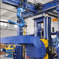 Robot de Soldadura de Componentes de Transformadores AR2010 Yaskawa Motoman, Robot Automático con Posicionador Tipo L para Soldadura Mig Tig