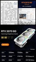 New Manufacturer Multi Fan Cooling 8+8Pin 394Bit 12GB GDDR6X Memory Desktop PC Builder Esports Gaming RTX 3070 Ti Graphics Card