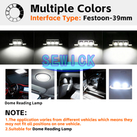 Ampoule LED 31mm 36mm 39mm 41mm C5W 5050 Chip 3SMD Canbus pour plaque d'immatriculation de voiture, éclairage intérieur, lecture, DC12V