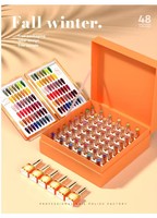 Lot de 48 couleurs de vernis à ongles gel UV couleur unie pour l'automne et l'hiver, idéal pour salon, maison, manucure DIY, vente en gros, fournitures de beauté