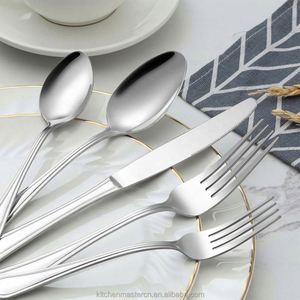 Wholesale Customized logo 9 Pcs Hotel <b>Restaurant</b> Silverware Knife Fork Spoon <b>Set</b> Metal Flatware <b>Set</b> Stainless Steel Cutlery <b>Set</b> - Product Image 5