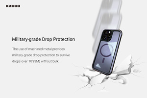 KZDOO Une nouvelle génération MagAres TPU PC métal aluminium cadre aimant charge sans fil <span class=keywords><strong>coque</strong></span> de téléphone en métal pour <span class=keywords><strong>iphone</strong></span> <span class=keywords><strong>14</strong></span> <span class=keywords><strong>pro</strong></span> <span class=keywords><strong>max</strong></span> - Product Image 2