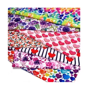 Fashion Custom Design Polyester Spandex Printed Liverpool Knit Bullet Fabric For Bows