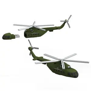 Rubber Soft PVC 3D Helicopter Shape USB Drives Airplane Shape USB Flash Drive 8GB 16GB 32GB