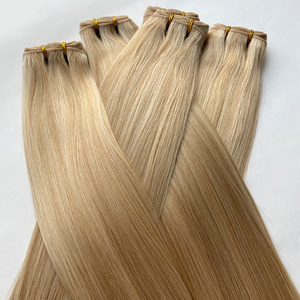 Extensions de <span class=keywords><strong>cheveux</strong></span> humains 100% naturels à prix de gros, tissées à la machine, double épaisseur, lisses - Product Image 5