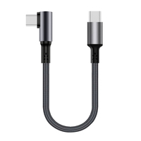 Nouveau câble de données USB-C Type-C en nylon robuste et durable à angle droit, charge rapide à 90 degrés, chargeur Carplay pour iPhone