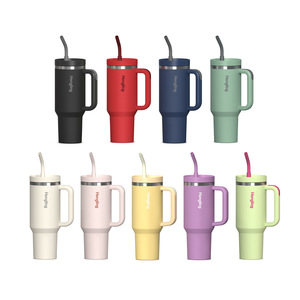 Copo Térmico Ecológico Personalizado com Logo, 40oz, em Aço Inoxidável 304, Grande Capacidade, Garrafa de Água com Alça - Product Image 2