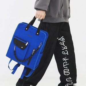 Thiết Kế Thời Trang Mát Mẻ Klein Màu Xanh Dương Dung Tích Lớn Có Thể Tháo Rời Túi Khóa Kéo Phía Trước Dây Xích Acrylic Ba Lô Túi Đi Học Có Tay Cầm Khóa - Product Image 2