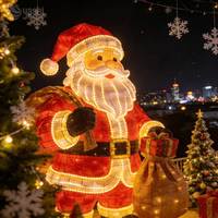 Komplettlösung für Festivallaternen: Santa Claus Haus-Lichtinstallation für Besucher, Feiertagsattraktionen, Festivallaternen