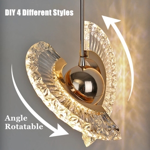 Trung Sơn Bắc Âu Ánh Sáng Trần Mặt Dây Chuyền Đèn Xoay Đa-Phong Cách LED Vòng Nhà Chiếu Sáng Trong Nhà Phòng Khách Nghệ Thuật Trang Trí - Product Image 4