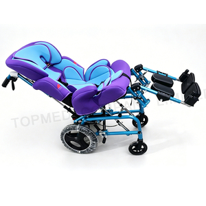 Silla de Ruedas Inclinable en el Espacio Aéreo con Respaldo Reclinable para Parálisis Cerebral CE - Product Image 4