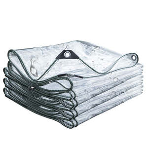 Bâche industrielle en PVC enduit transparent 510g/m², 2m, pour <span class=keywords><strong>pergola</strong></span> de jardin, auvent imperméable, couverture de balcon, protection pour plantes succulentes - Product Image 1