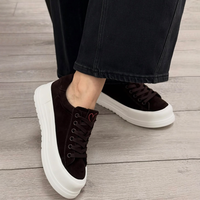 Chaussures de marche à plateforme brodées en forme de cœur de style rétro, respirantes, à semelle épaisse, confortables, absorbant les chocs, pour un usage quotidien et la rue