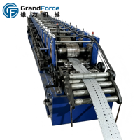 Machine de formage à rouleaux de colonnes de coffrets électriques en profilé C, automatique, haute vitesse, personnalisée, GrandForce, avec moteur PLC+Touch Bearing