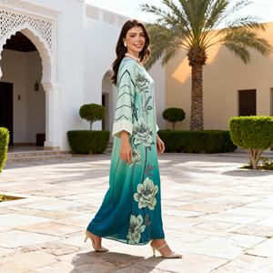 Nouvelle robe longue modeste de style Dubaï, en tissu de haute qualité, avec des paillettes, abaya pour femmes musulmanes, fournisseur - Product Image 4