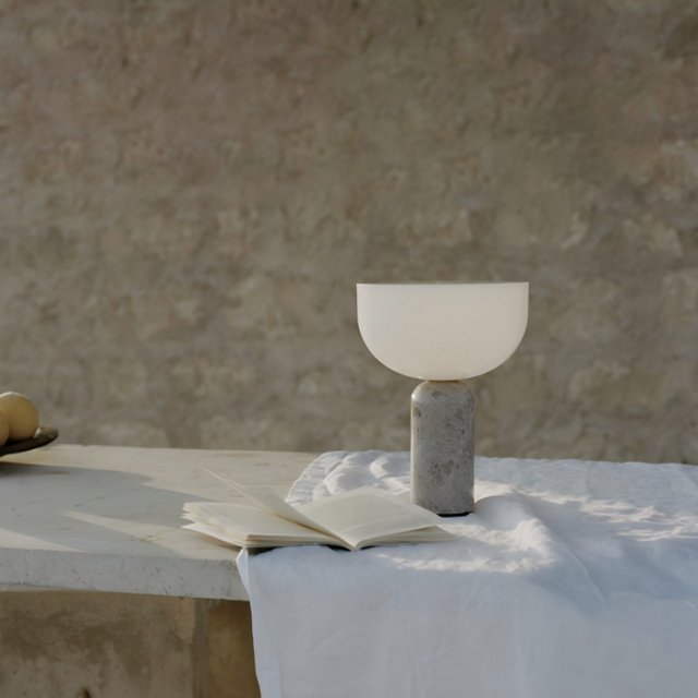 Scandinavian Modern Marble Luxury LED Table Light Acrylic Dome Shade Touch Control Cordless Battery USB Rechargeable Warm White