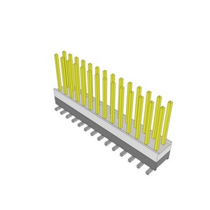 מחבר HW-14-09-<span class=keywords><strong>L</strong></span>-D-250-SM 28P Header <span class=keywords><strong>Spacer</strong></span> Flex Stack HW מצופה זהב 2.54 מ\"מ להרכבה על פני השטח - Product Image 1