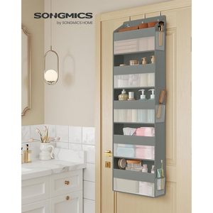 Over The Door Organizer 5 Tier Hanging Storage <b>Shelf</b> Foldable Transparent Closet Storage Rack For Behind Doors And - Product Image 2