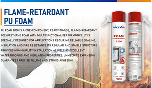 Schiuma Spray PU Ignifuga B100, Schiuma Isolante in Poliuretano Antincendio per Riempimento Fessure e Installazione Porte e Finestre - Product Image 5