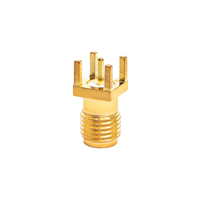 Connecteur coaxial RF SMA femelle à montage sur panneau PCB, 50 ohms, SMA-KF, connecteurs à bride SMA femelle, prix d'usine, en stock