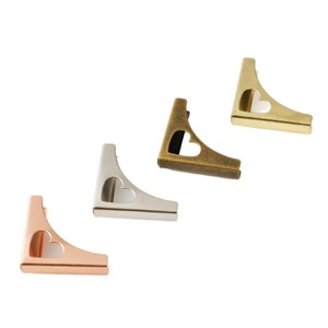 Muduo Heart <b>Corner</b> Metal <b>Protectors</b> Carbon Steel Yellow Antique Bronze Rose Gold Silver Minimalist Style For Notebook Covers - Product Image 5