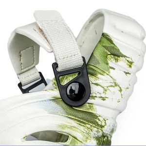 <span class=keywords><strong>Sabots</strong></span> en EVA marbré pour hommes, sandales côtelées futuristes, vert et blanc tourbillonnant, chaussures Techwear, claquettes de jardin à sangle réglable, vente en gros - Product Image 5