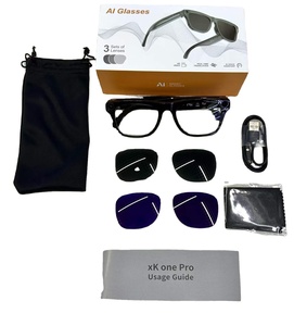 Gafas Inteligentes XK One Pro con 3 Lentes, Cable USB, Estuche, Guía del Usuario, Control Táctil, Marco Metálico, Traducción Simultánea por IA - Product Image 1