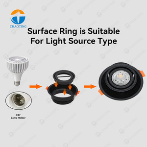 New Design Iron Aluminium <strong>Recessed</strong> Adjustable Downlight Easy Install Adjustable Par20 Ar70 Lamp <strong>Bulb</strong> Ceil <strong>Led</strong> Downlight Housing - Product Image 5