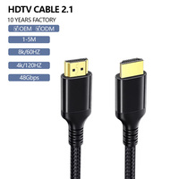 Cable HDTV 4K 2.0 de 18 Gbps de Alta Velocidad, Cable Trenzado 4K60Hz HDR EARC para PS5, Xbox, Smart TV, Kit Hub