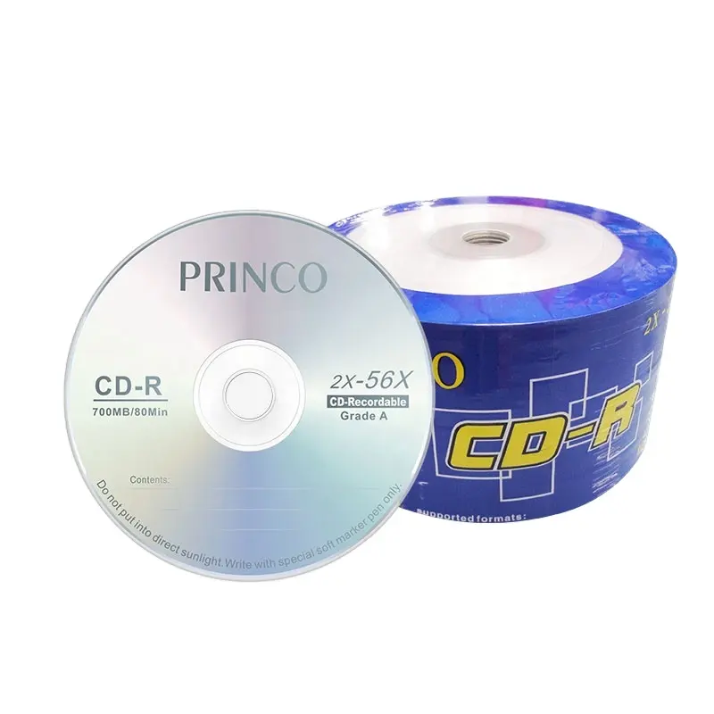 Commercio all'ingrosso di prezzi di fabbrica 56x in bianco cd disco princo cd r 80 minuto cd-r 700mb cd