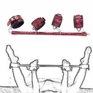 Accesorios de Restricción para Placer SM, Juego de Esposas y Grilletes de Varilla Metálica, Juguetes Sexuales para Entrenamiento de Bondage y Restricción para Parejas - Product Image 1