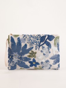 Custom Summer Women Portable Straw Woven <b>Handbag</b> Floral Embroidered Colorful <b>Sequin</b> Banquet Bag Vintage Envelope Bag - Product Image 4