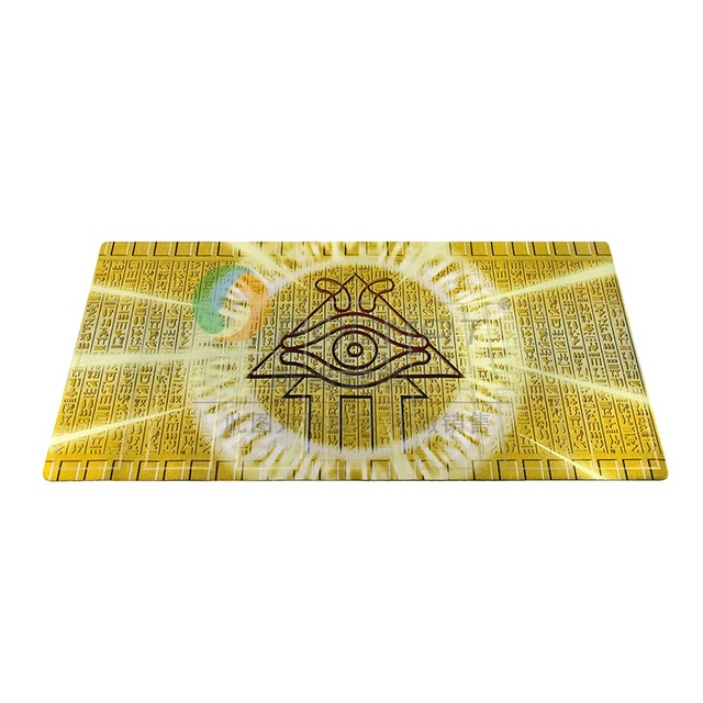 OEM Customize Microfiber Game Mat Playmat for Card with Gold Logo Printing
