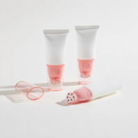 Tube cosmétique souple en plastique de 50g avec applicateur de massage à 6 billes pour crème pour le cou, pommade, gel, crème pour les yeux