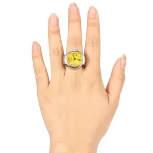 Montre Bague de Couple Vintage Punk avec Bracelet Élastique en Alliage, Bijou Homme Femme, Cadran Chiffres Romains, 28 Styles, Mini Montres à Quartz - Product Image 5
