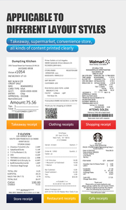 Xách Tay 58 Mét Máy in nhiệt máy in nhiệt trực tiếp in ấn cho <span class=keywords><strong>Android</strong></span> & IOS USB cho <span class=keywords><strong>Bluetooth</strong></span> đen trắng phong cách cổ - Product Image 6