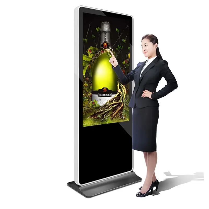 Schermo Digital Signage per interni con supporto da pavimento pubblicitario Digital Signage e Display