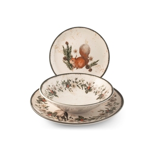 Set di Stoviglie Natalizie da 18 Pezzi, Collezione per Servizio Festivo - Product Image 1