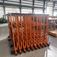 Mehrstöckiges Schwerlast-Regalsystem, Verstellbar und Faltbar, Vertikales Roll-Out-Regal mit Rädern, Pulverbeschichtete Metallkonstruktion für Lagerhallen