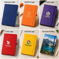 Carnet de notes en cuir PU de haute qualité avec logo personnalisé A5 A6 Budget Business School Office Diary Journal Notebook avec bande élastique