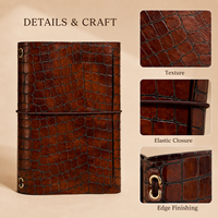 Carnet A5 rechargeable en similicuir PU à imprimé animalier personnalisé, collection Western Retail, vente en gros