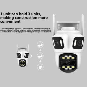 ICSEE 8MP <b>Wireless</b> WiFi Network <b>Camera</b> Three-Lens Three-Picture Night Vision HD Remote Monitoring <b>for</b> <b>Home</b> and Outdoor Use - Product Image 2