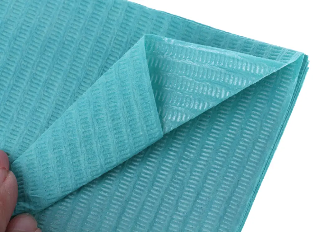คุณภาพสูงสีสัน Disposable ทันตกรรม Bib กระดาษม้วน Underlay ทันตกรรมผ้ากันเปื้อน ISO