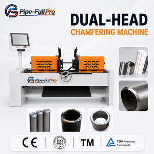 Machine à chanfreiner les tubes ronds à double tête avec contrôle par écran tactile PLC pour l'ingénierie de précision - Product Image 1
