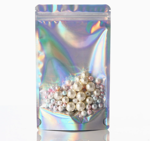 Holographic Types Stand up Pouch with clear Front Ziplock Doypack Pouch Mylar <b>Bag</b> with <b>Transparent</b> Front - Product Image 5