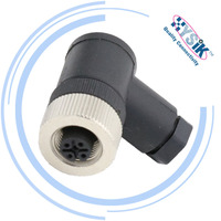Conector M12 de Montaje en Campo, Cable PG7, Chapado en Oro, Intercambiable con la Serie HARTING SACC-M12, Conector Industrial