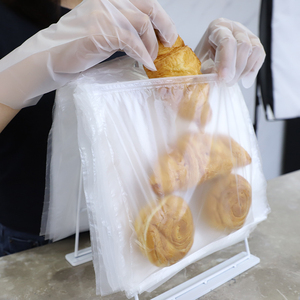 Paquete de sillín de plástico transparente para restaurante, embalaje de alimentos, bolsa deslizante HD LD de 10 "X 8" para Deli Express - Product Image 6