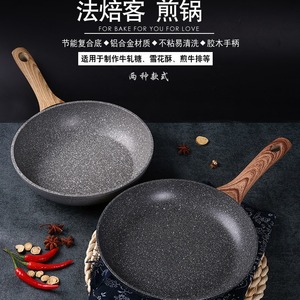 Nonstick Frying Pan Round 24cm For Crepes And Baking With Wooden Handle - Product Image 5