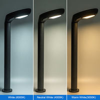 Lampe solaire LED haute puissance à haut lumen, étanche IP65, avec capteur de lumière, 6000K lumière du jour, en alliage d'aluminium, télécommande pour jardin et pelouse