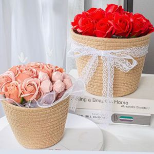 Cubo <span class=keywords><strong>de</strong></span> flores <span class=keywords><strong>de</strong></span> cuerda <span class=keywords><strong>de</strong></span> algodón, Cubo <span class=keywords><strong>de</strong></span> abrazo <span class=keywords><strong>de</strong></span> oso <span class=keywords><strong>Castaño</strong></span>, cesta tejida, decoración para sala <span class=keywords><strong>de</strong></span> estar, cesta <span class=keywords><strong>de</strong></span> almacenamiento - Product Image 3